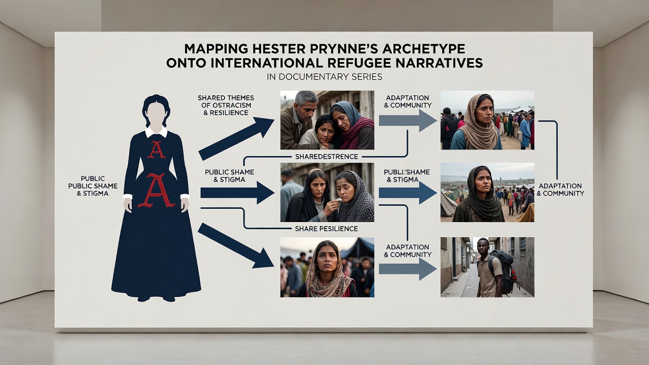 Filmmakers reviewing archival footage of refugee women in community settings for upcoming documentary episodes